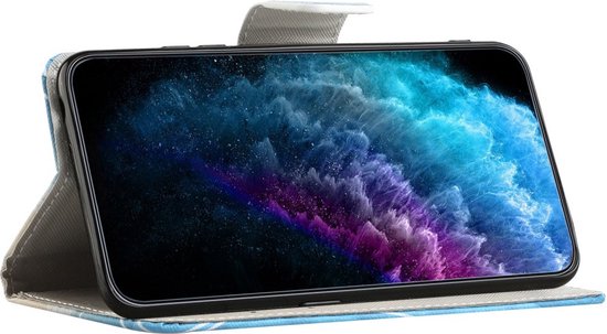 Coque Samsung Galaxy A25 - Coverup Book Case - Convient pour Samsung - Papillon Bleu