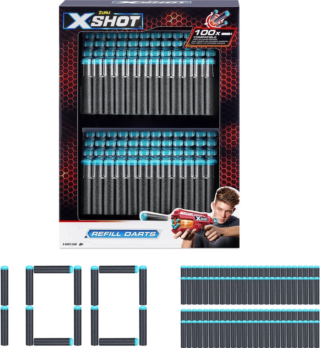 XSHOT Excel navulpak 100 darts