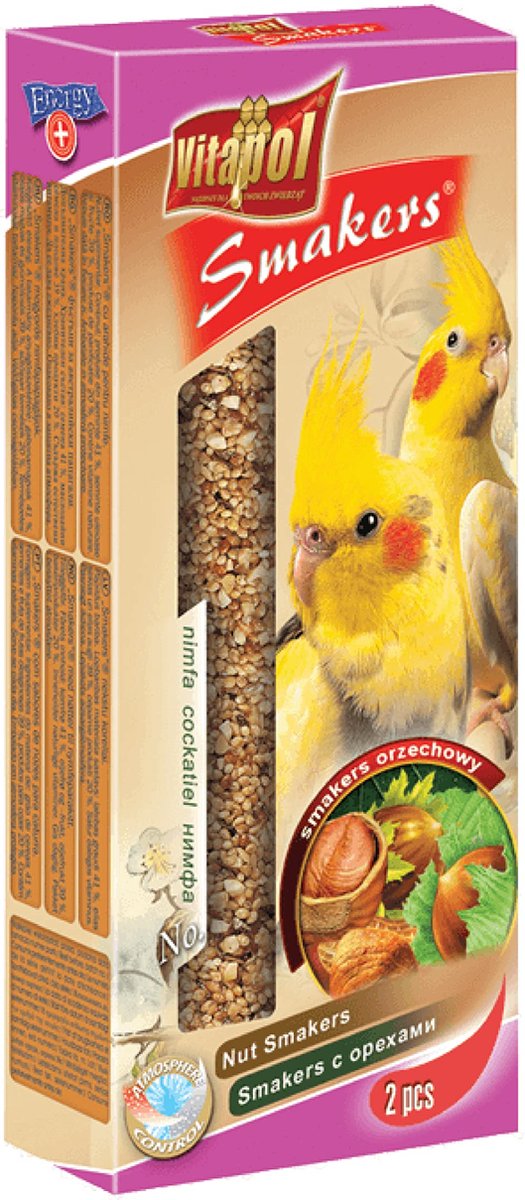 Vitapol Nutty Smakers voor een valkparkiet 2 st.