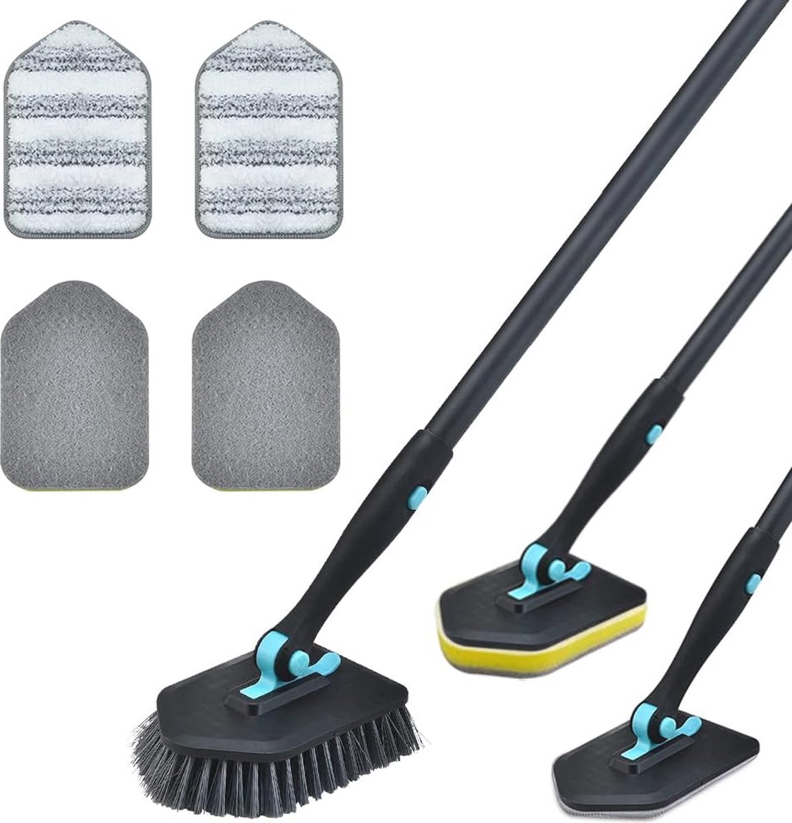 Goedkoopste 3-in-1 Badkamer Schrobber met Verstelbare Handgreep - Ideaal voor Tegels en Badkuipen