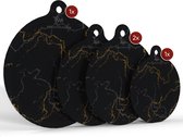 Inductie Maatje® - De Originele Inductie Beschermer - Antislip - Bescherming tot 300°C - Geschikt voor booster functie - Marmer - 4 stuks