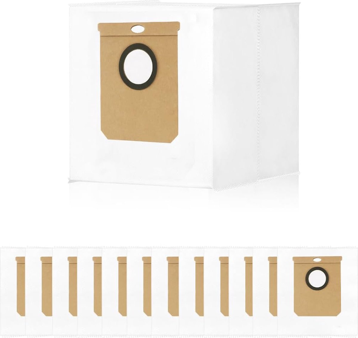 12 stofzuigerzakaccessoires voor Eufy Clean L60 Ses / L60 Hybrid Ses / L50 Ses, stofzuigerzakken met grote capaciteit van 2,5 liter voor Eufy