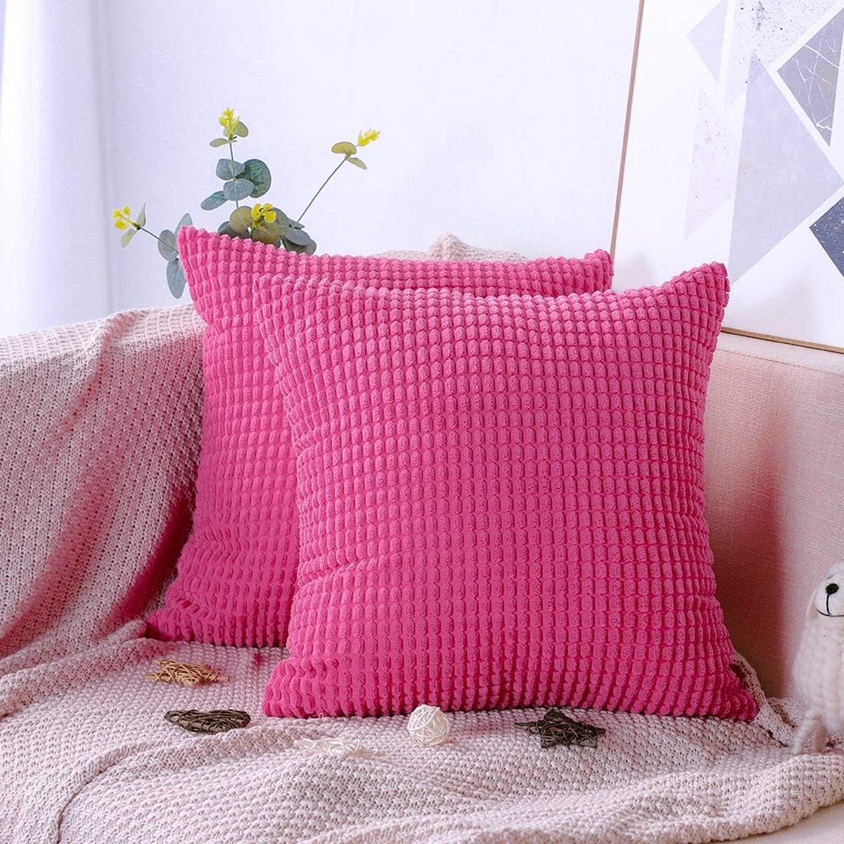 Goodivery ® Corduroy Sierkussenhoezen Set van 2 voor Stijlvolle Interieurdecoratie