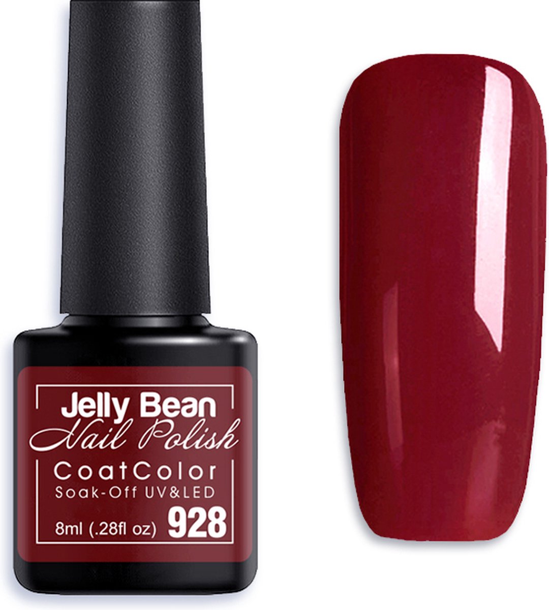 Goedkoopste Jelly Bean Nail Polish Gel Nagellak New - Gellak - Maroon - UV Nagellak 8ml