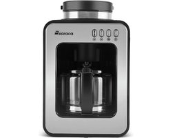 Karaca Grindmaestro - Filterkoffiezetapparaat met Ingebouwde Molen - 0,5L - 600W - Inox