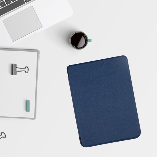 Lunso Geschikt voor Kobo Clara HD hoes (6 inch) - sleepcover - Blauw van Lunso — afbeelding 2
