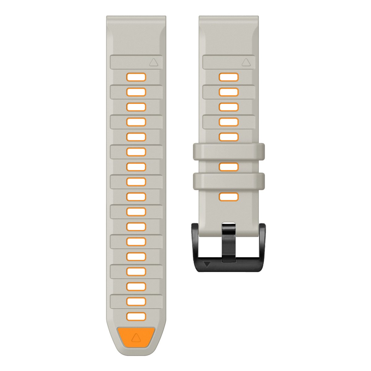 Stravo Siliconen bandje in Fenix 8 Stijl voor Garmin Fenix 5 (Plus)/Fenix 6 (Pro)/Fenix 7 (Pro-Sapphire-Solar)/Fenix 8-47mm/Fenix E-Garmin Epix (Pro) Gen 2-47mm - Quickfit 22 / 22mm band voor Garmin smartwatches - Horlogebandje - Woestijn Oranje thumbnail 3