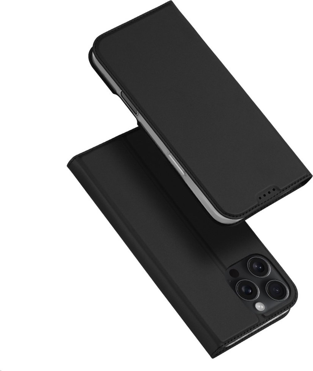 Dux Ducis Geschikt voor iPhone 16 Pro Max hoesje - Slim bookcase - Zwart