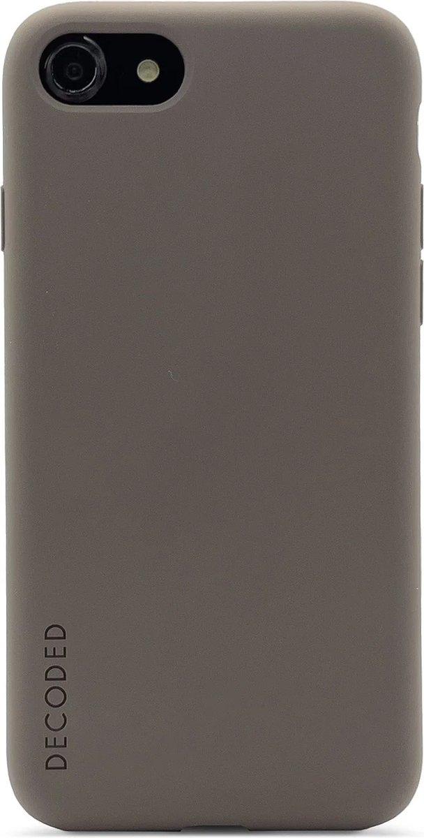 DECODED Siliconen Back Cover - iPhone SE 2 / SE 3 / 7 / 8 - Beschermhoesje - Taupe