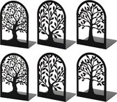 Serre-livres BOTC - Set de 6 - Support de livre en métal - Support de livre - Serre-livres - Support de livre - Zwart