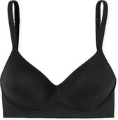 Schiesser Soft BH Unique Micro - beugelloosse BH met cups - Dames Beha zwart