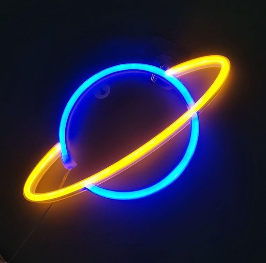 Planeet van neon licht
