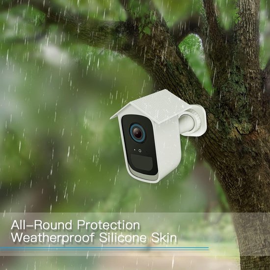 2 Stuks - Wit - Camera siliconen beschermhoes - bewakingshoes - bewakingscamera beschermhoes - Zachte siliconen hoes - beveiligingscamera beschermhoes - Waterdichte, uv-bescherming en regendicht - Geschikt Voor EufyCam 2C van Merkloos — afbeelding 4