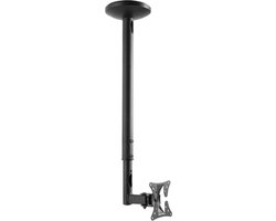 Wolff Mount Plafondbeugel voor monitor schermen tot 27 inch | In hoogte verstelbaar | Security monitor schermen | Beveiliging schermen | 100x100 monitor aansluiting |Slaapkamer monitor TV plafond beugel