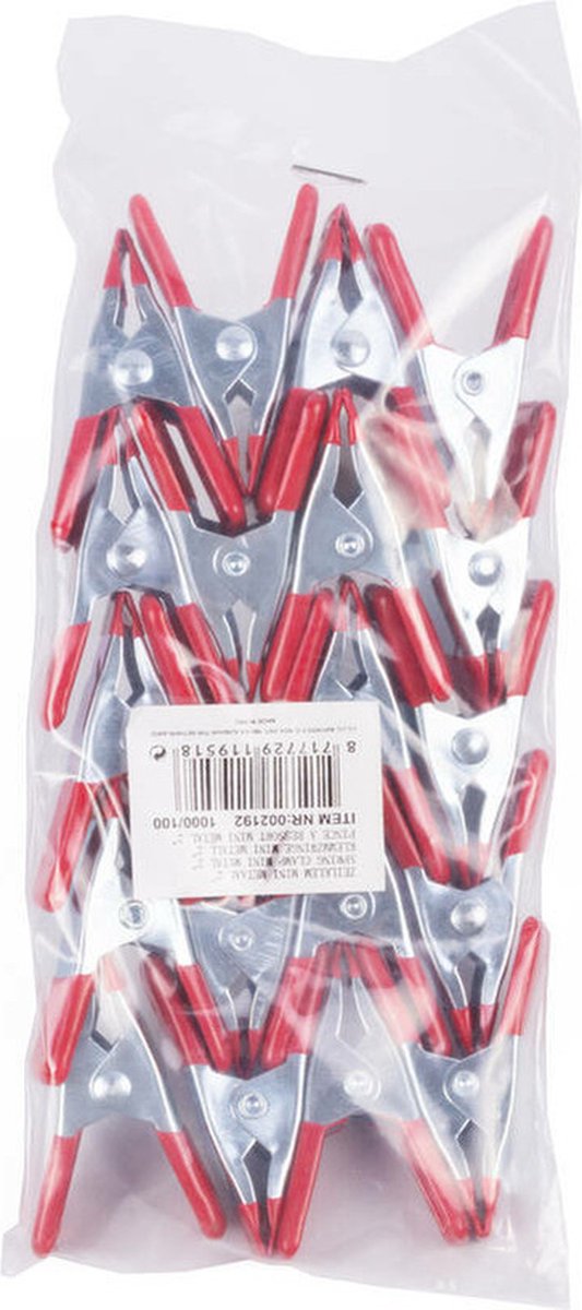 Mini zeilklem/zeilclip - 14x - 5 cm - kunststof/staal - Dekzeil klemmen - Camping/outdoor klemmen - Klussen van MINI — afbeelding 2