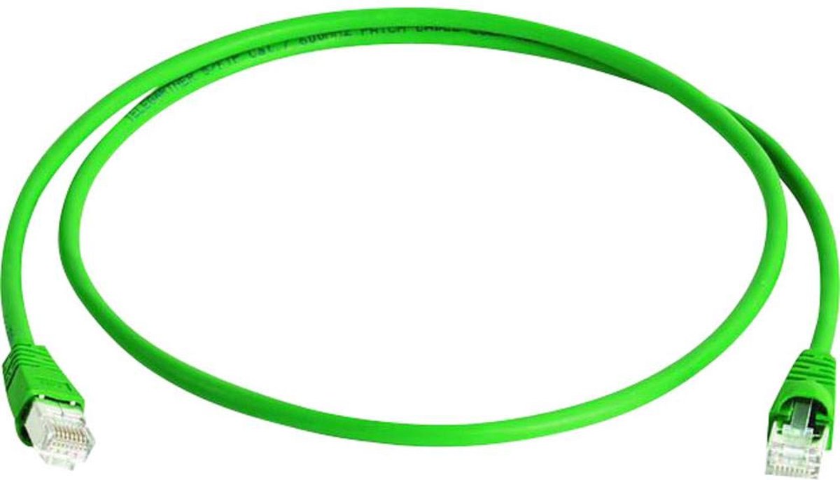 Telegärtner L00006A0038 RJ45 Netwerkkabel, patchkabel CAT 6A S/FTP 20.00 m Groen Vlambestendig, Halogeenvrij, UL gecert