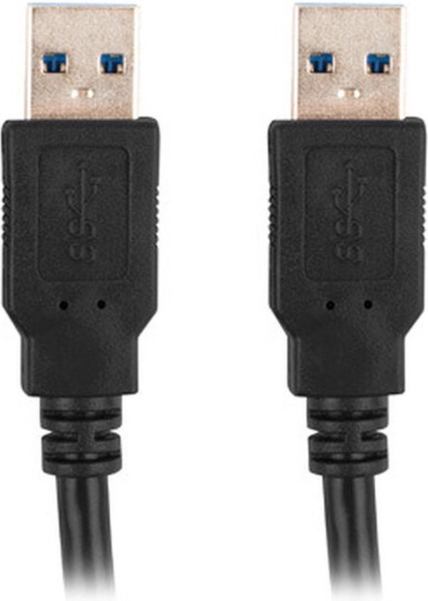 USB Cable Lanberg CA-USBA-30CU-0018-BK Black 1,8 m