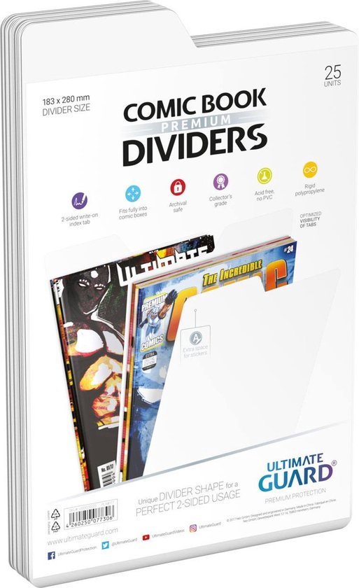 Ultimate Guard Premium Comic Book Dividers White (25x) [UGD020023]