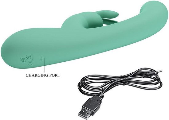 Pretty Love - Lamar - Vibromasseur Rabbit - Vibromasseur Tarzan - Avec écran LCD - Bleu clair