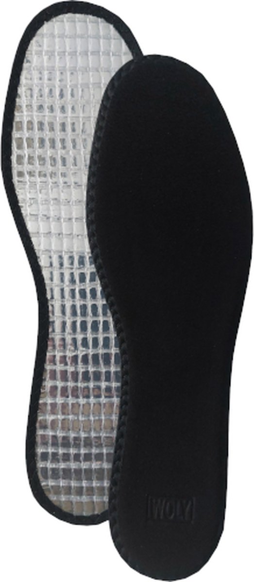 Woly Alu-Fleece Inlegzool - Winter Inlegzool met Aluminiumfolie - Tegen koude voeten - Warm en zacht - Maat 48