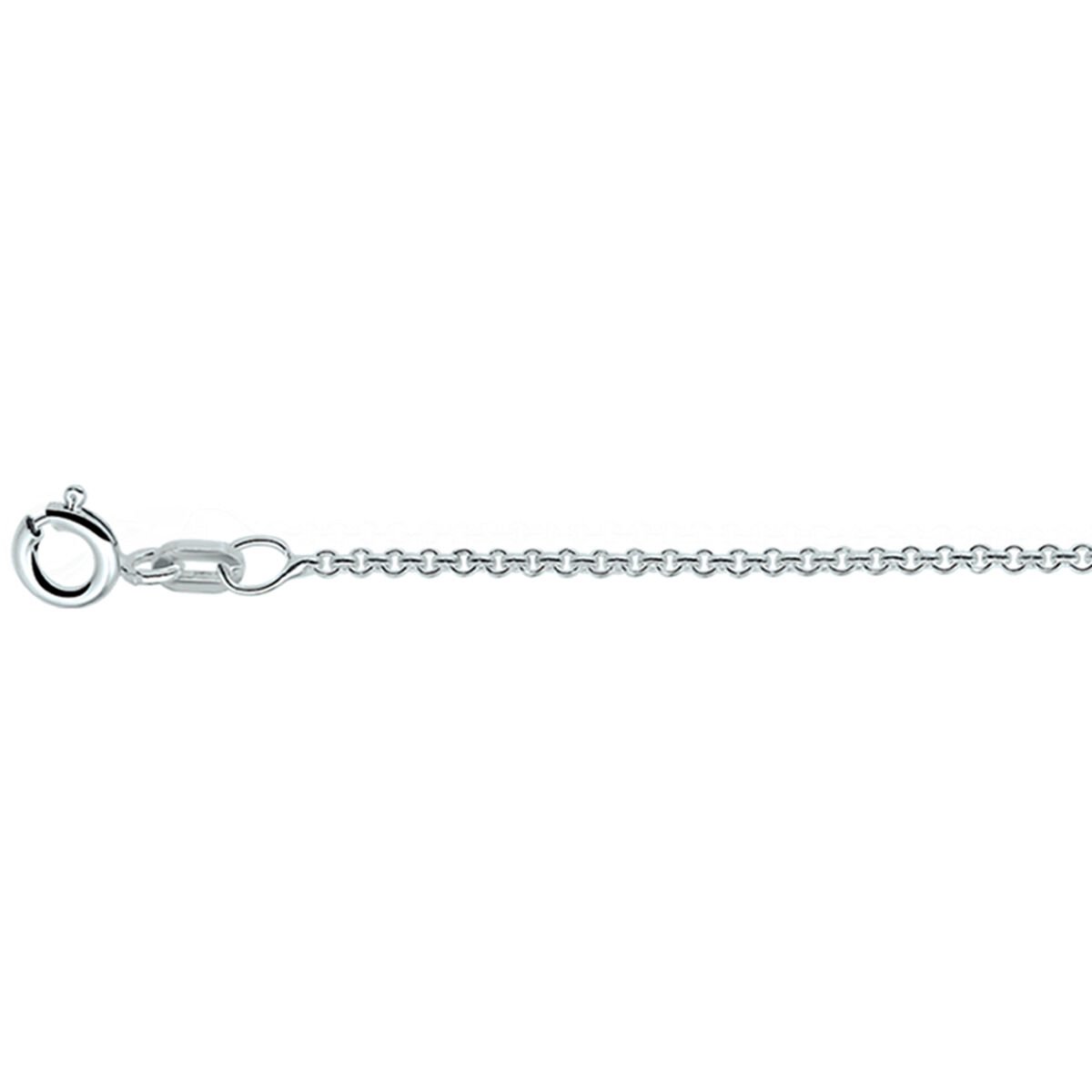 YO&NO - Ketting -  Zilver - Anker - Rond - 1.2mm - 50cm - Sieraden vrouw - Heren - Gerhodineerd - 925 Zilver