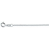 YO&NO - Ketting -  Zilver - Anker - Rond - 1.2mm - 50cm - Sieraden vrouw - Heren - Gerhodineerd - 925 Zilver