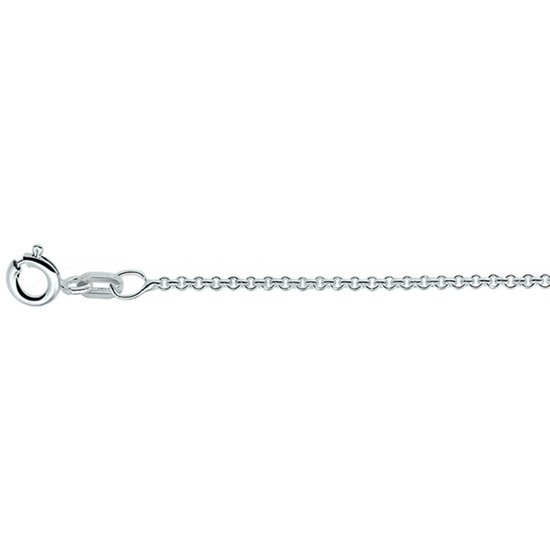 YO&NO - Collier - Argent - Anker - Rond - 1.2mm - 45cm - Bijoux femme - Homme - Plaqué rhodium - Argent 925