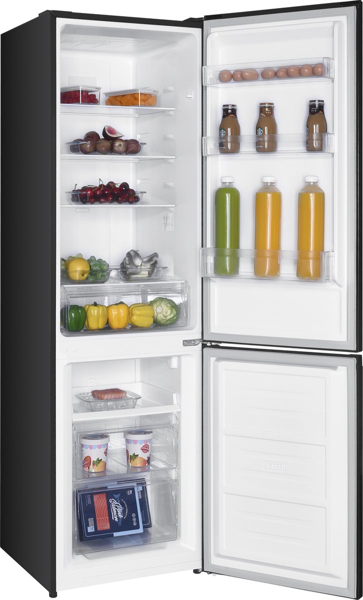 Exquisit CDJ255-NF-040EB - Koel-vriescombinatie - No-Frost - 5 Jaar Garantie - 253 Liter - Zwart — afbeelding 3