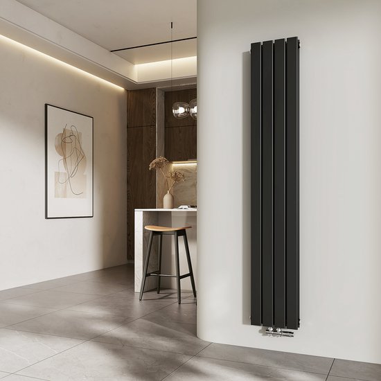 TMK Magneet radiatorafdekking, radiatorbekleding 100x60cm, zwarte kat