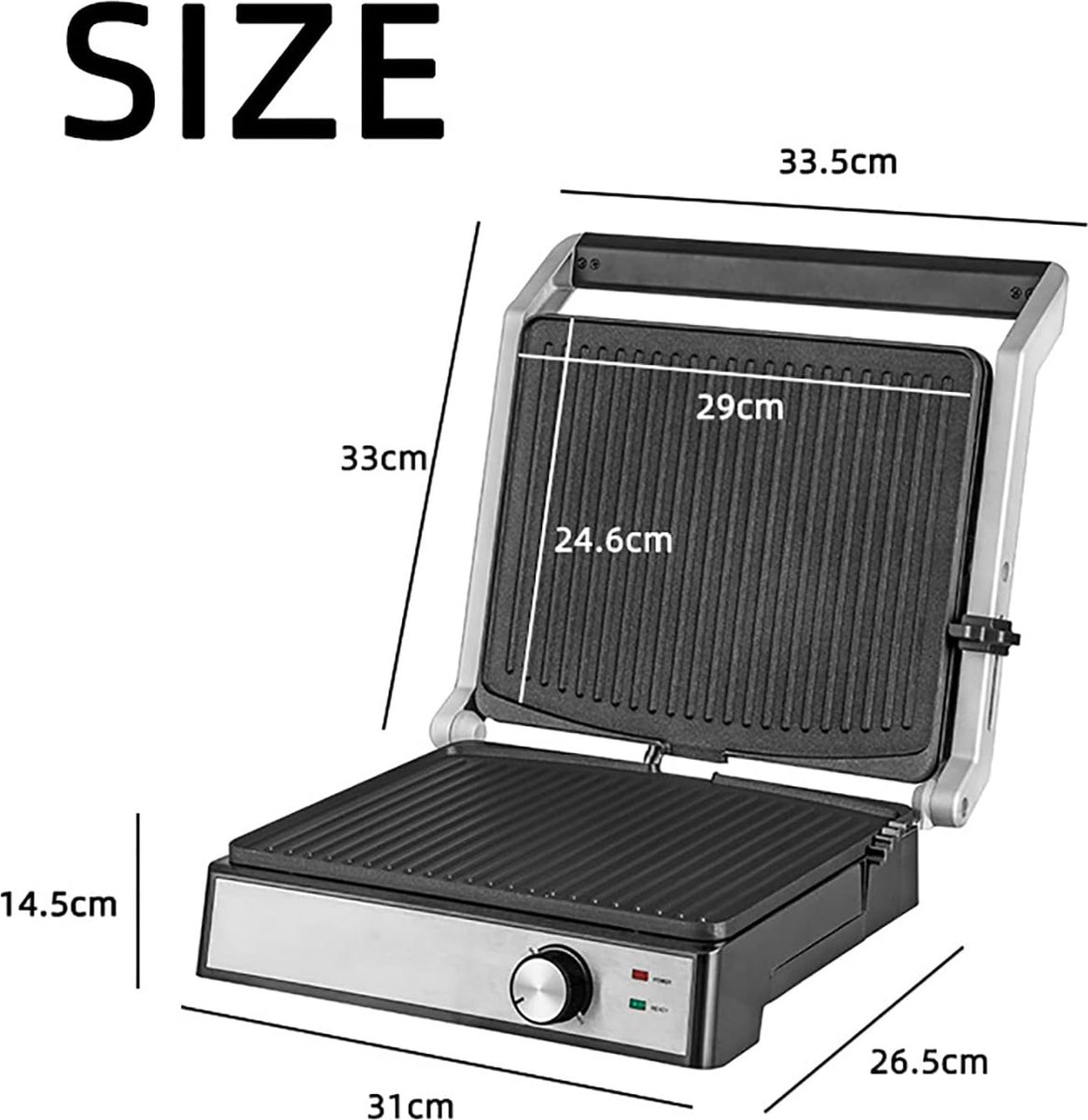 Royalty Line PG7933 Tosti Apparaat XL Voor 4 Tosti's thumbnail 5