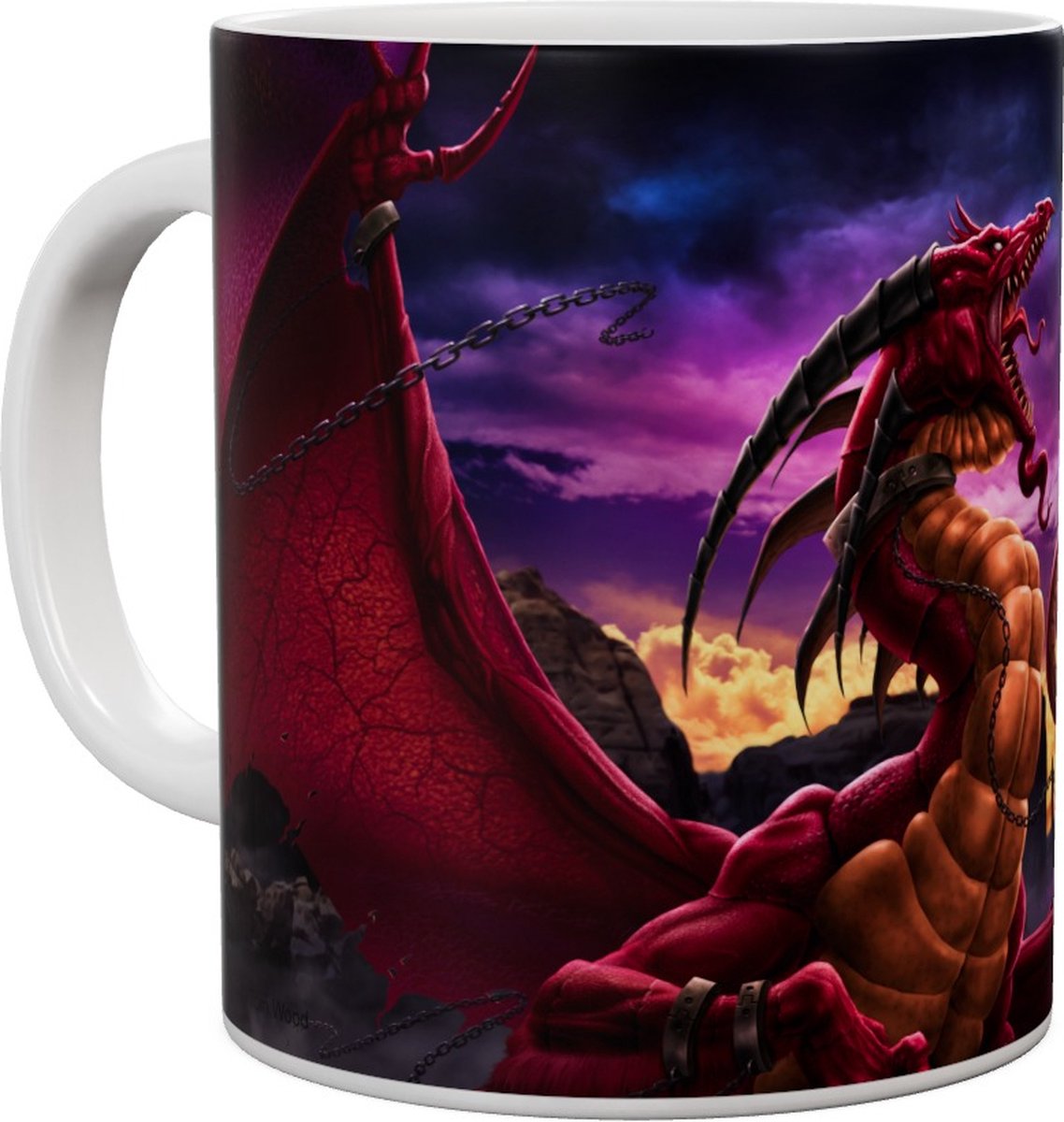 Draak Draken Unleashed Close Up - Mok 440ml 440