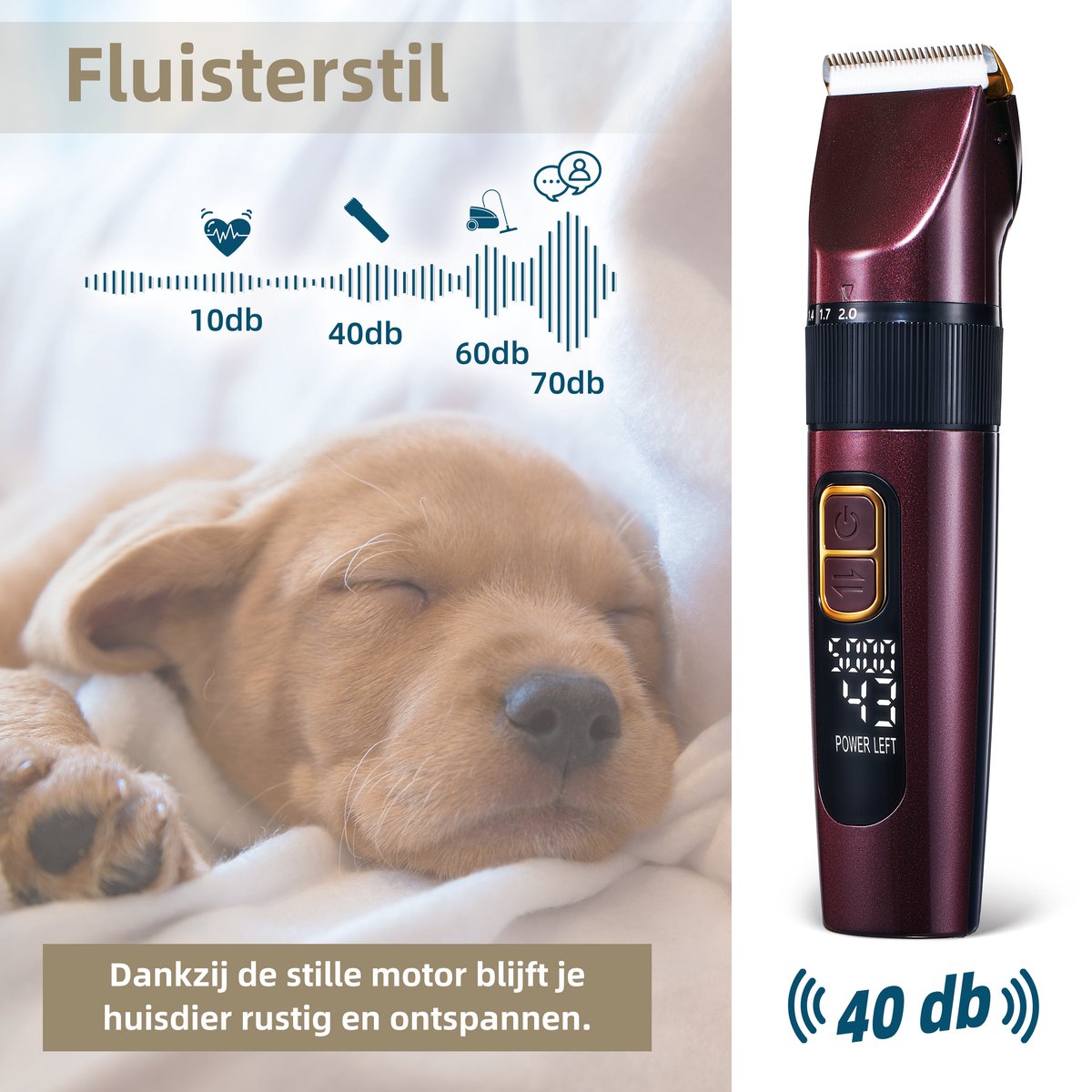 Paw 2 Tail Hondentondeuse - Honden tondeuse - Kattentondeuse - Hondentrimmer - Dikke vacht - Honden trimset - Stil - Pedicurekam - Draadloos thumbnail 6