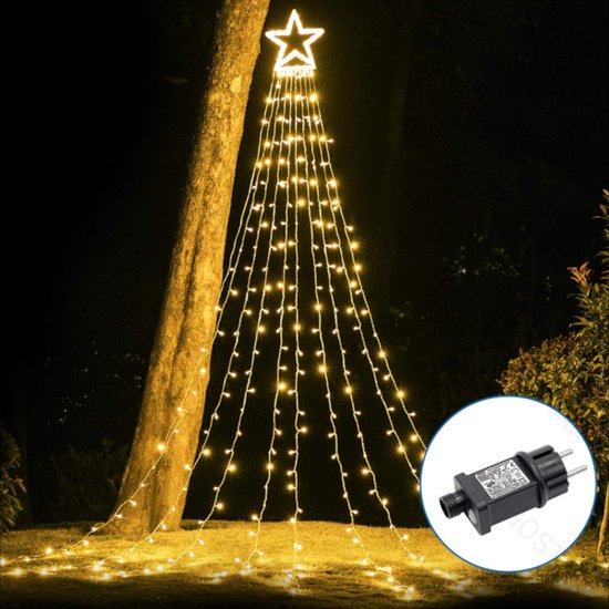 Brandsseller Kerstverlichting LED met infinity-effect – Decoratiefiguur Kabouter van kunststof met timer 6/18 uur en 3 m kabel, moderne kerstdecoratie voor binnen (16x7x30 cm