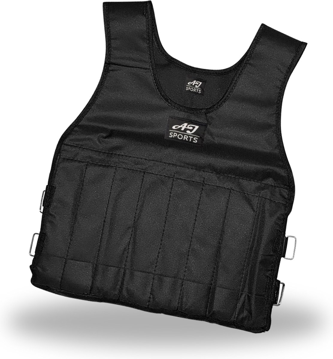 AJ-Sports Verstelbaar Gewichtsvest 10kg - Gewichtsvesten - Weight vest - Gewichten - Krachttraining & Crossfit Trainingsvest - Hardlopen - Cardio - Calisthenics - Crossfit - Zwart - Geschikt vanaf maat M / L