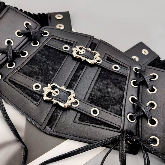 Stoere Korset Taille Riem Zwart Plus size Dames Riem bol