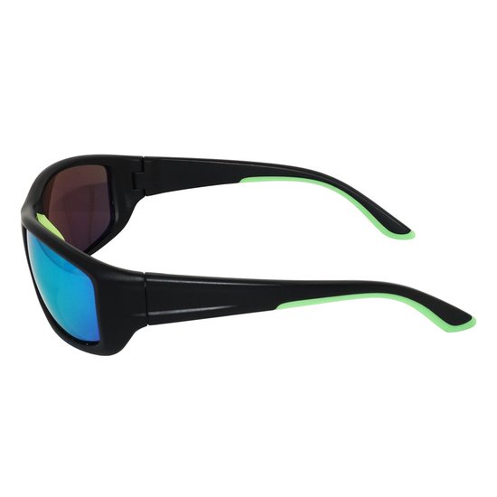WK Amoy TR-90 Extra Light+Flexible Zonnebril- TAC polarized UV400 lens met anti reflectie laag-100% verwering van UVA,UVB,UVC - TR-90 Strong +light+Flexible Frame - Mat zwart montuur met Groen REVO coating Sportzonnebril van WK Amoy — afbeelding 3