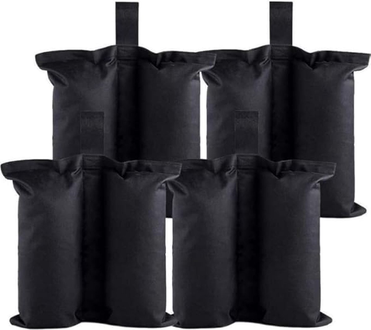 4 stuks - Zandzakken - Waterdichte Zandzakken Voor Tent - Zandzakken Voor Tent - Verdikte Zandzak - Gewichtzakken - Geen zand bevattend - 34cm*35cm - zwart - 600D Oxford-doek