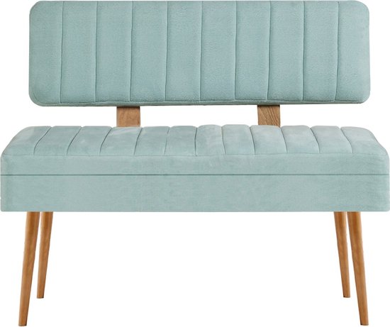 Vina Banque | 100 % MÉLAMINE | Pin Atlantique, vert pistache - Asir Group - Salle à manger - Turquoise - Cuir synthétique|Panneaux de particules - Salle à manger