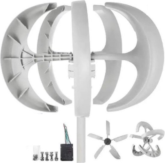 Luxe Windturbine – Alternative Energie Generator – Windmolen Generator – Wind Energie – Hoge Kwaliteit – 600W – Wit