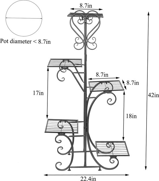 Hangbare ijzeren plantenbakken voor balkon en balustrade, decoratieve metalen potten (50 x 2 x 16 cm Hangbare ijzeren plantenbakken voor balkon en balustrade, decoratieve metalen potten (50 x 2 x 16 cm
