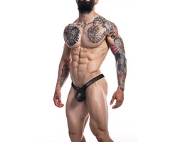 Cut4Men - Kanten Herenstring met Penis Pouch - Leopard Zwart L