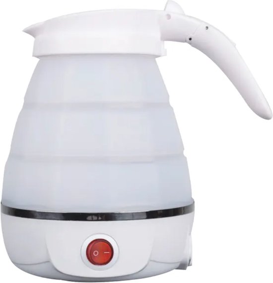 Waterkoker - Inklapbare waterkoker - Camping waterkoker - Opvouwbare waterkoker -Compacte waterkoker - Draagbare waterkoker - Warmwaterketel - Reiswaterkoker - Makkelijk in gebruik - Wit