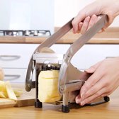 Perfect Product - RVS - Frietsnijder - Patatsnijder - Groentesnijder - Zeer hoogwaardige kwaliteit - Anti-slip technologie - Inclusief twee messen - 8 en 12 mm
