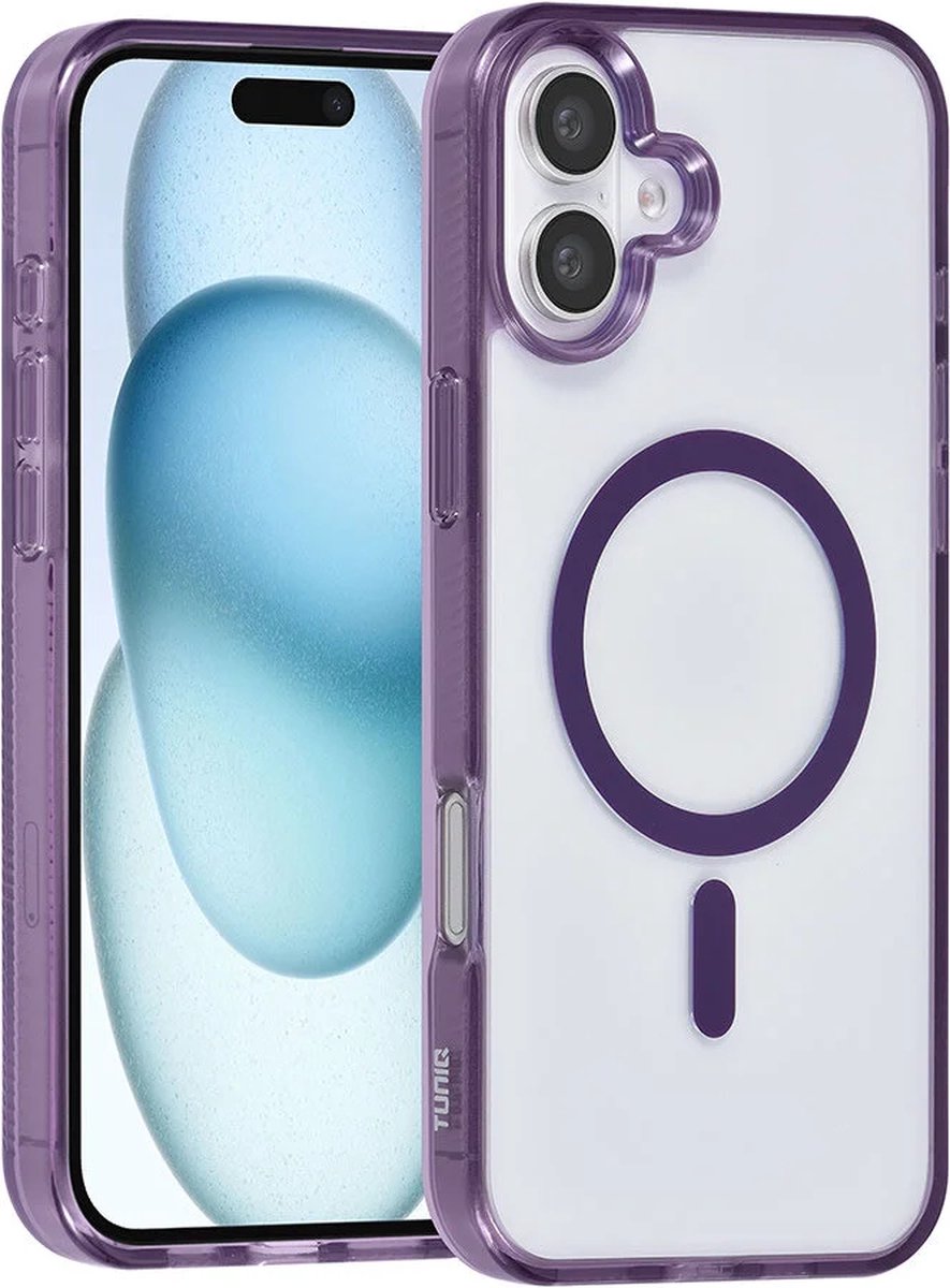 Back cover case - Magsafe silicone Hoesje Geschikt voor: iPhone 16 Plus - Paars