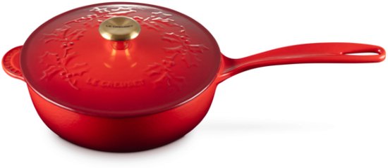Le Creuset Holly Collection sauspan ø 21 cm gietijzer kersrood
