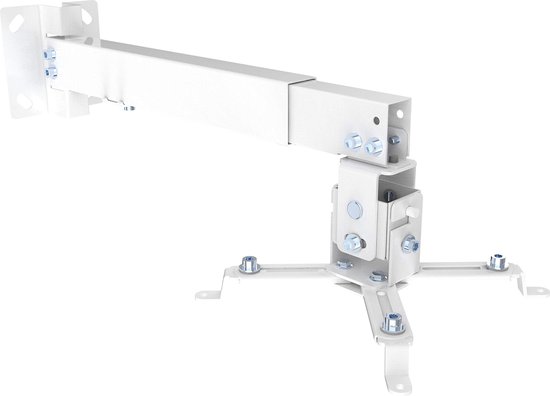 Projector beugel muur wit Equip 650703, verstelbare beamerhouder, max 20 kg, 650x203x237 mm