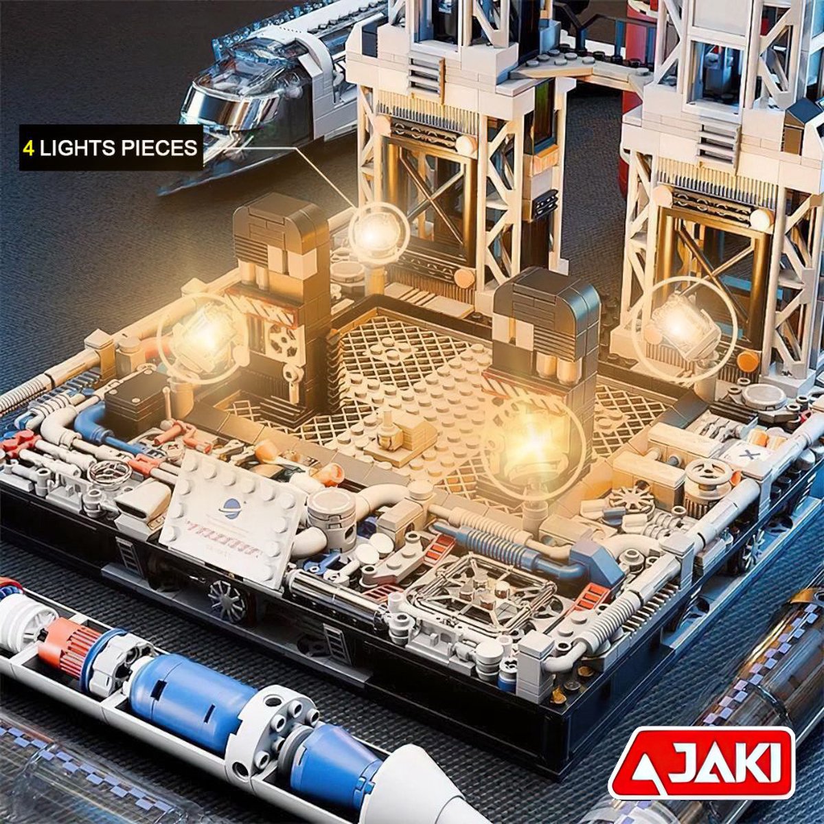 Jaki - LIMITED icons edition City Ruimtevaart raket | Artemis Space Wars Expert | Classic Creator STEM ideas speelgoed | Compatibel met lego mega bloks | Technic nasa ruimte shuttle bouwpakket voor volwassen & kinderen | 2226 bouwstenen — afbeelding 4