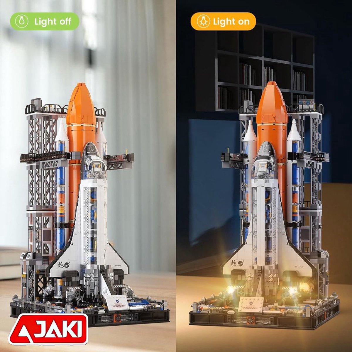 Jaki - LIMITED icons edition City Ruimtevaart raket | Artemis Space Wars Expert | Classic Creator STEM ideas speelgoed | Compatibel met lego mega bloks | Technic nasa ruimte shuttle bouwpakket voor volwassen & kinderen | 2226 bouwstenen — afbeelding 5