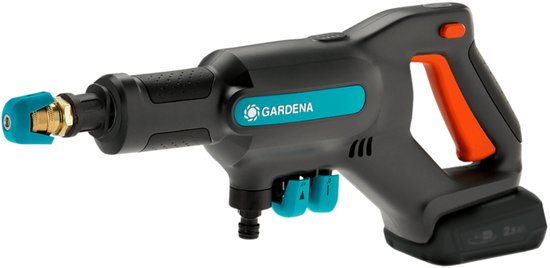 Gardena AquaClean 24/18V hogedrukreiniger 24 bar, 3 drukstanden, lichtgewicht, zonder accu, 3 spuitmondstukken