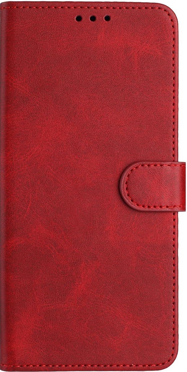 Mobigear Telefoonhoesje geschikt voor Xiaomi 14T Hoesje | Mobigear Wallet Bookcase Portemonnee | Pasjeshouder voor 3 Pasjes | Telefoonhoesje voor Pinpas / OV Kaart / Rijbewijs - Rood